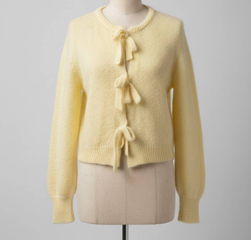 Orice – Cardigan - Mulher por atacado – Cardigã de malha de lã Mohair outono - Orice0