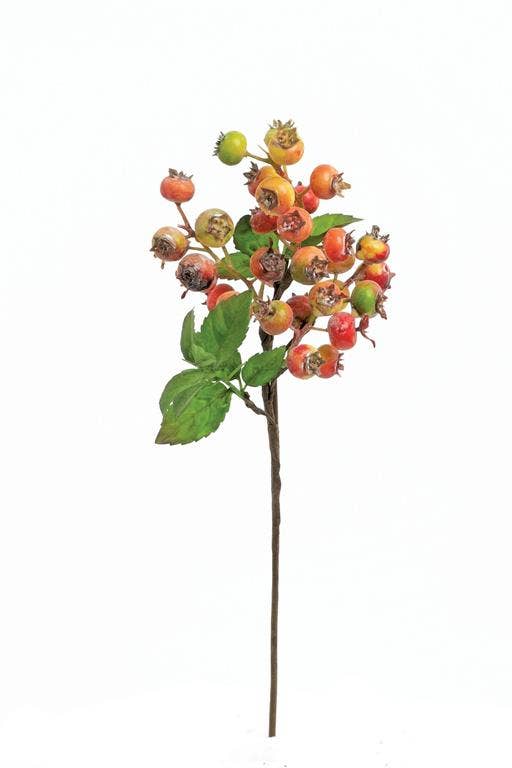 Select Artificials, Inc. - Wholesale Artificial Flowers - Rosehip Berry Cluster, 14", Pink/Green0