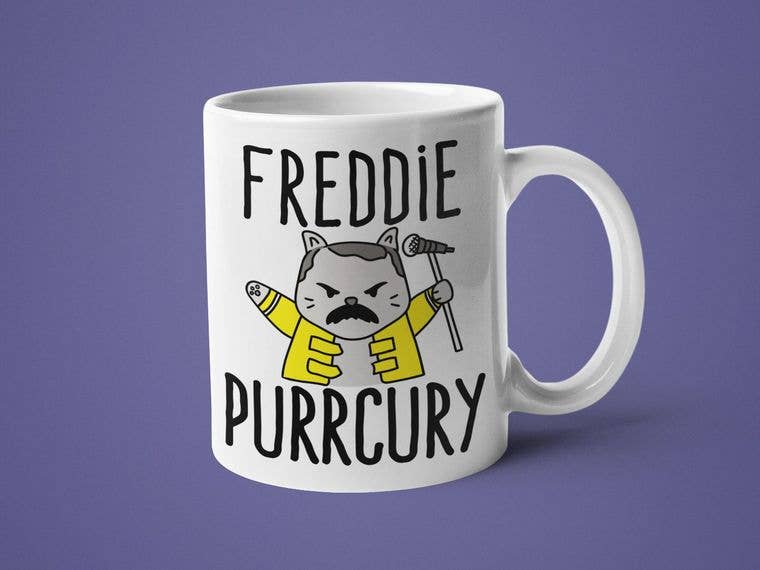 Ink Pop - Wholesale Coffee Mug - Freddie Purrcury Funny Cat Coffee Mug0