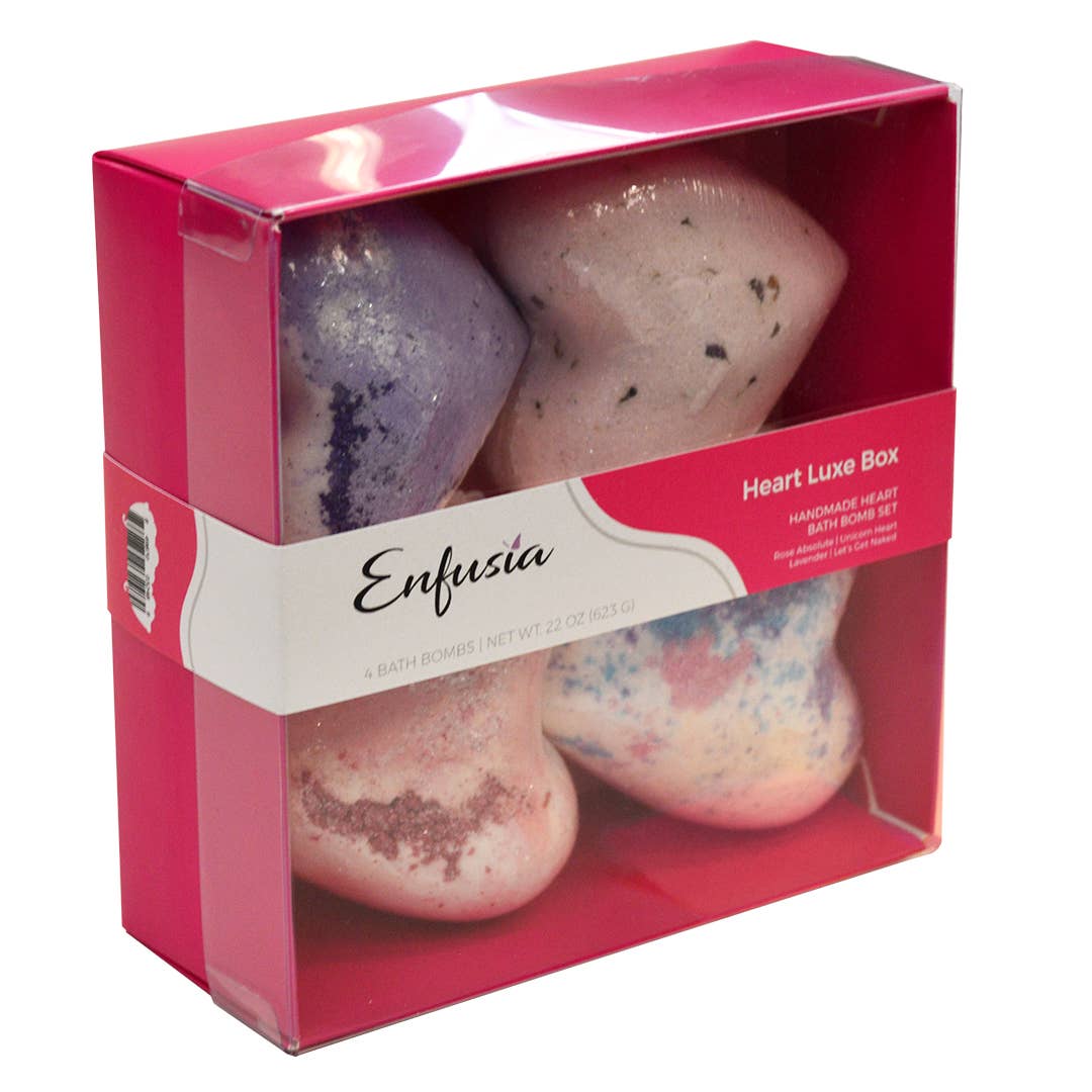 Enfusia - Wholesale Bath Bomb/Fizz - Valentine's Day Heart Luxe Gift Box Handmade Bath Bombs (4)1