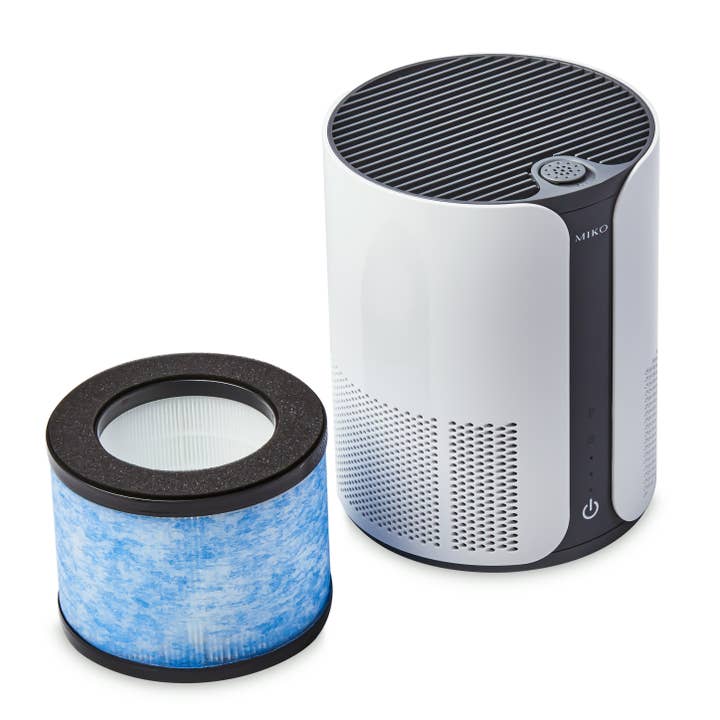 White Grey Miko Air Purifier with Essential Oil // Ibuki for wholesale on Faire