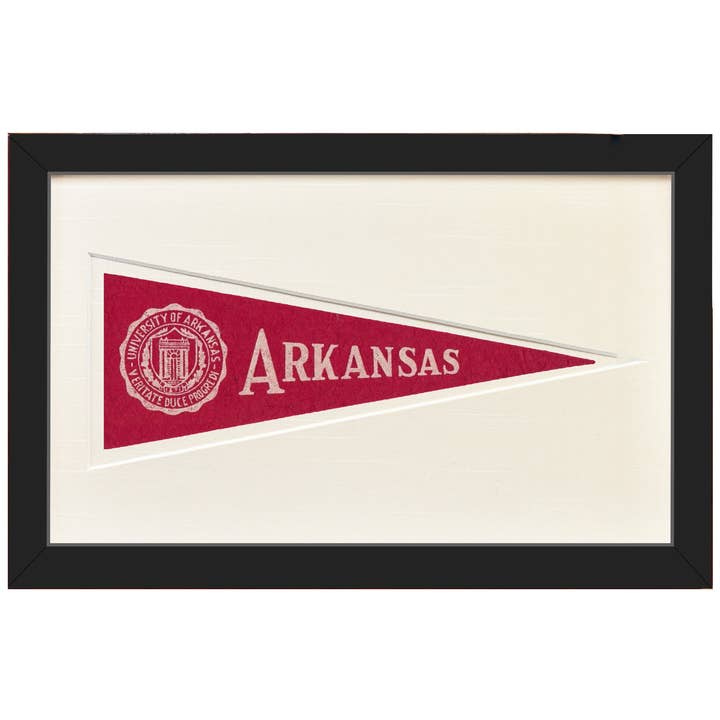 Vintage Università dell'Arkansas Hormel Pennant per la vendita all'ingrosso da parte di The Just Brand