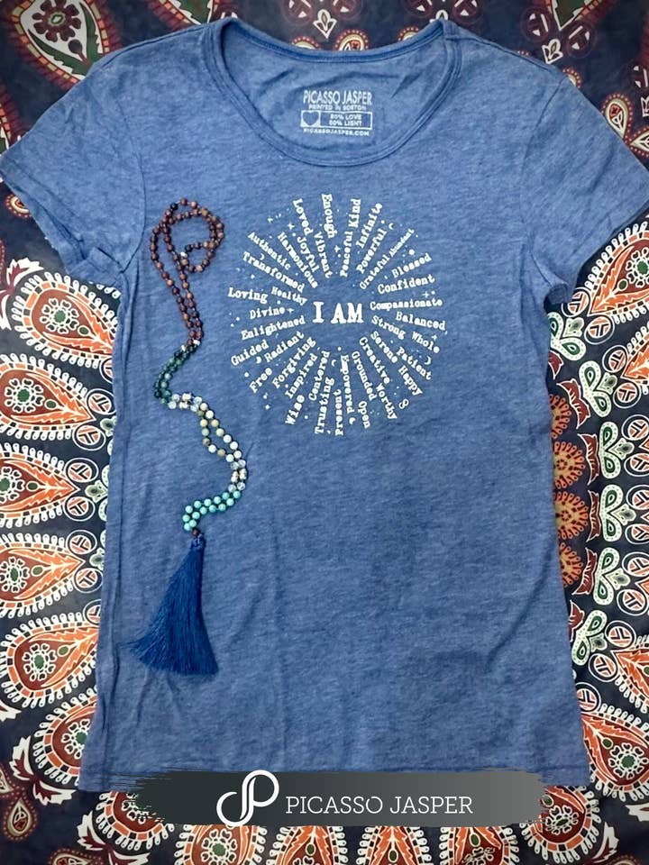 Picasso Jasper - Wholesale Screen Printed T-Shirt - Women's - Last Ones! I AM: Vintage Vibe, Eco Tee