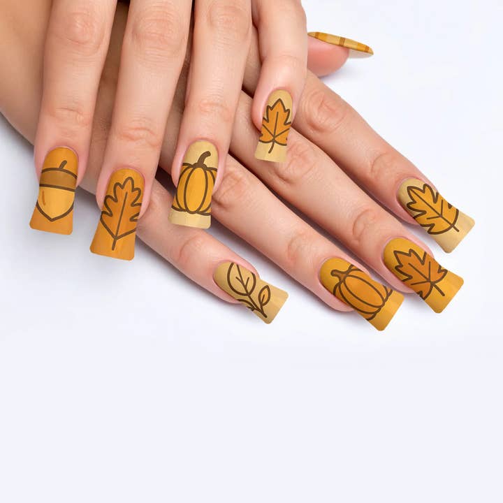 FYNE BODY - Wholesale Press-on/fake nails - Turkey Time Tan Thanksgiving Press-On Nails27
