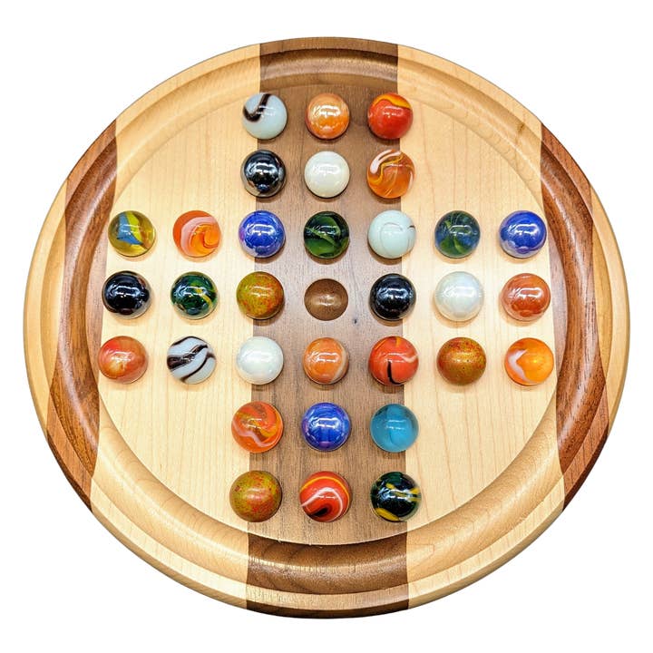 Marble Board Games - Wholesale Board Game - 8" Marble Solitaire