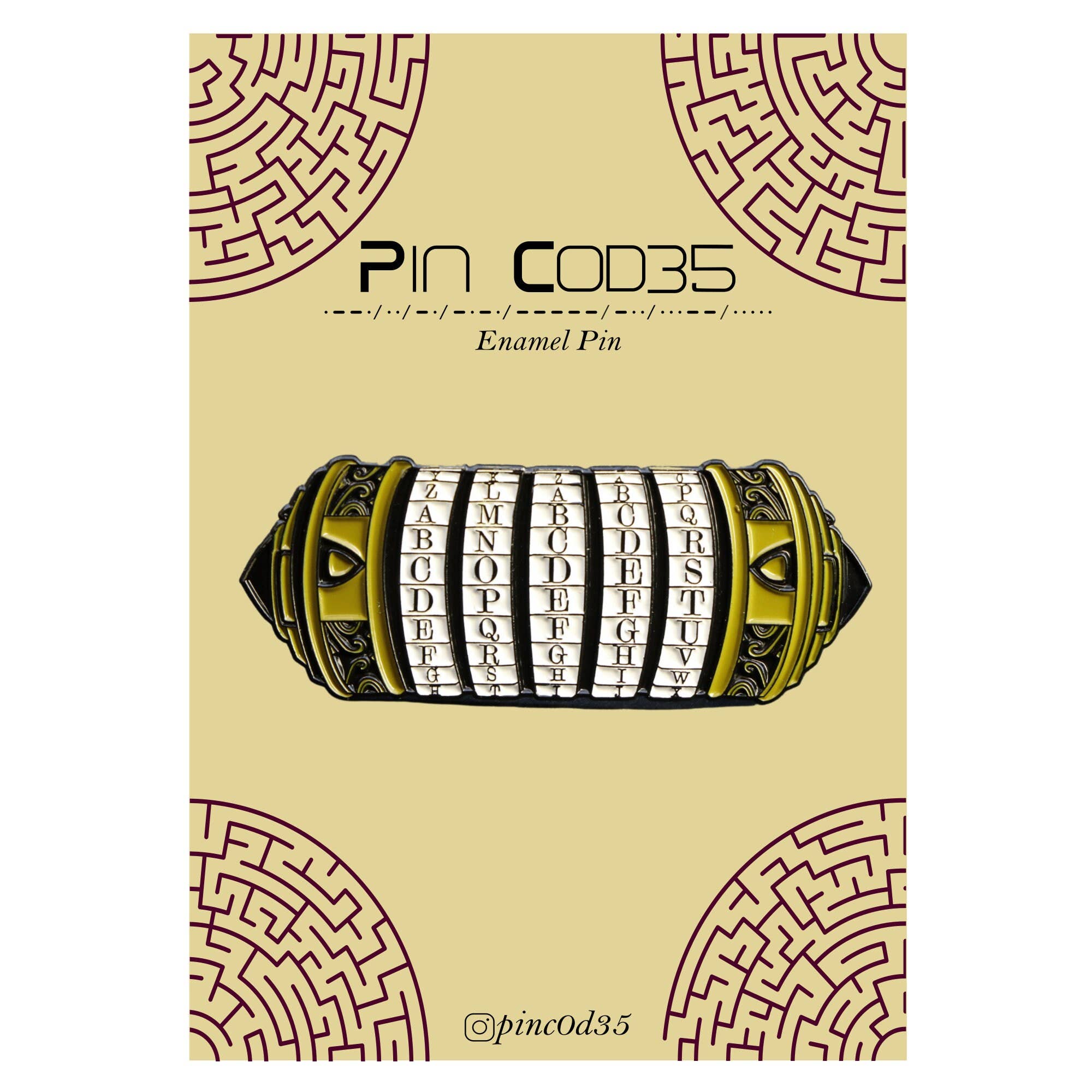 Pincodes - Venta al por mayor Botón/prendedor - Alfiler o insignia esmaltados Cryptex, Escape Room1