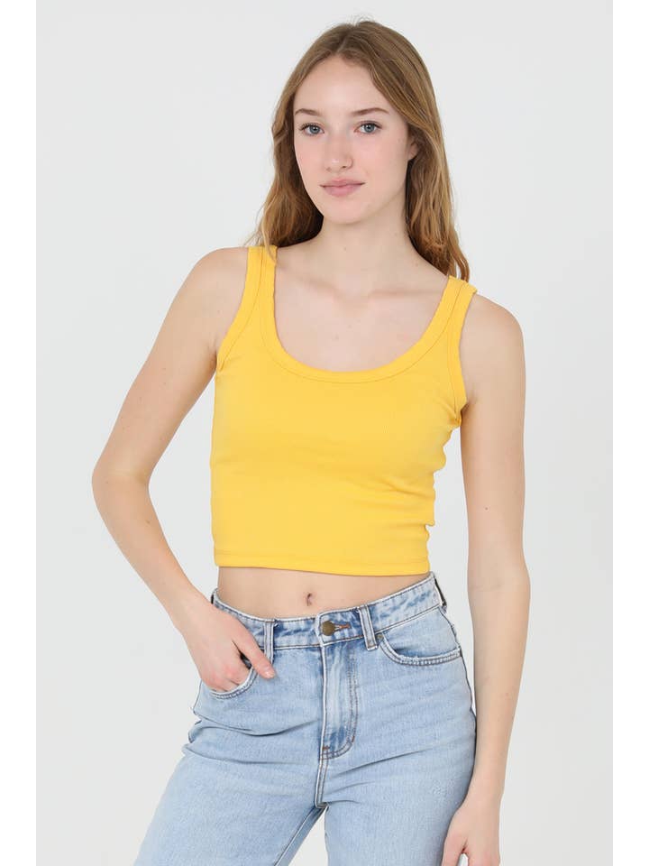 ANGIE - Wholesale Tanktop - Dames - X2CA5-ASIS RIBGEBREIDE TANKTOP MET RONDE HALS