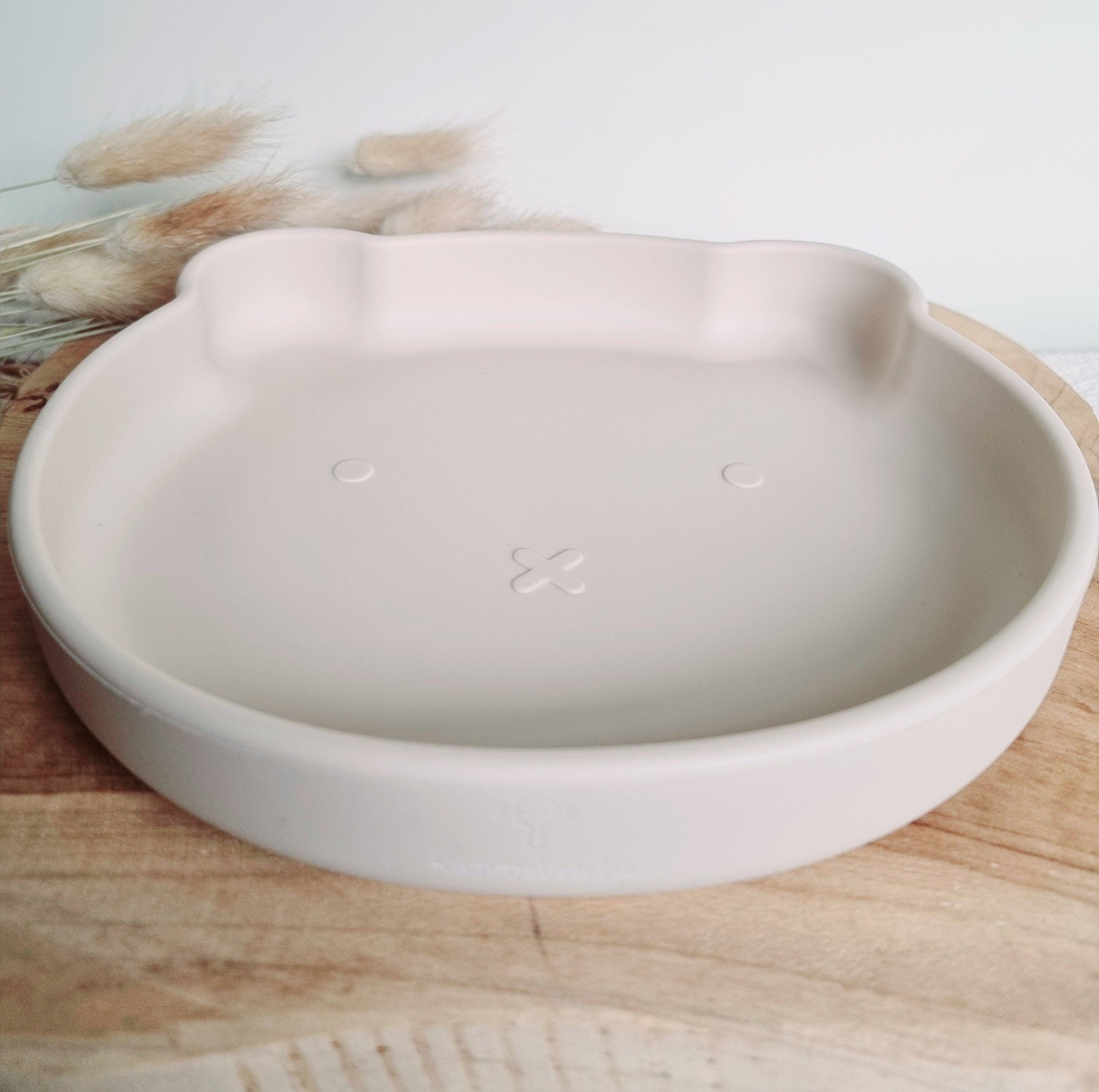 Rammelaartje - Wholesale Dinner Plate - Kids & Baby - Silicone Bear Plate - Beige2