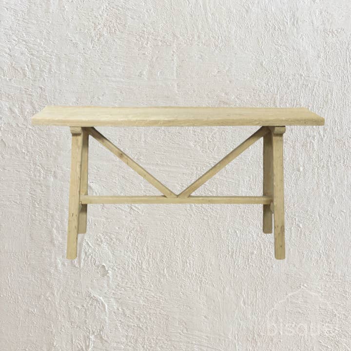 Aubrey : Farmhouse Console, Bleached Old Pine for wholesale by Bisque Traders
