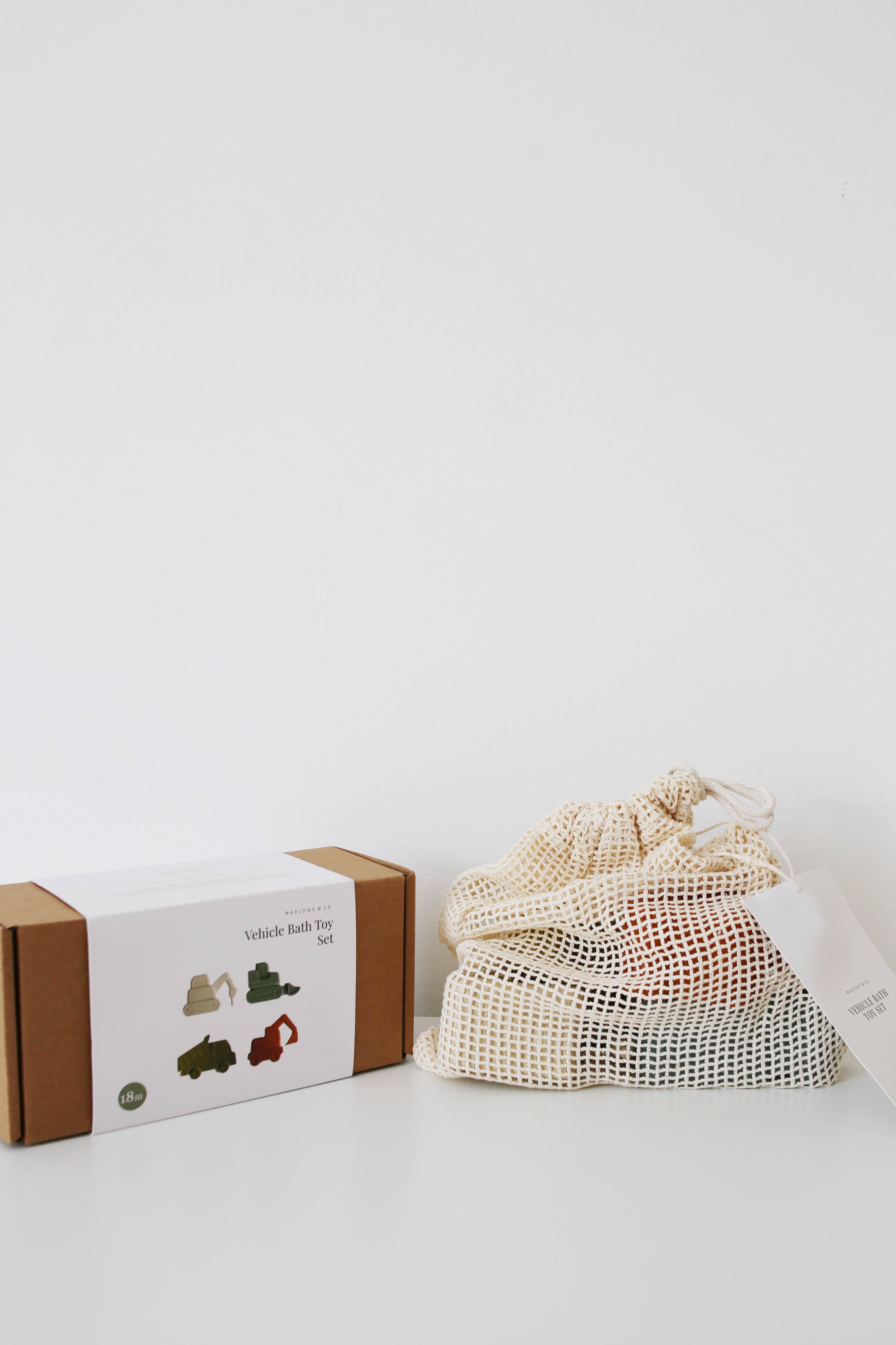 Marlowe & Co - Wholesale Bath Toy - Baby - Construction Vehicle Mold Free Silicone Bath Toy Set 3