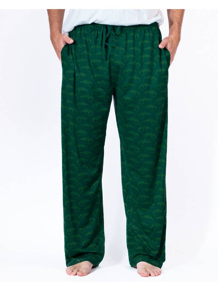 The Royal Standard - Wholesale Sleepwear Bottom - Men's - Men's Gator Chomp Sleep Pants Hunter Green/Dark Green -Asst.