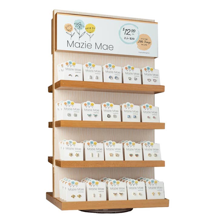 Center Court - Wholesale Retailer Display - Jewelry - F Mazie Mae Earring Starter Package with 100pcs Earrings0