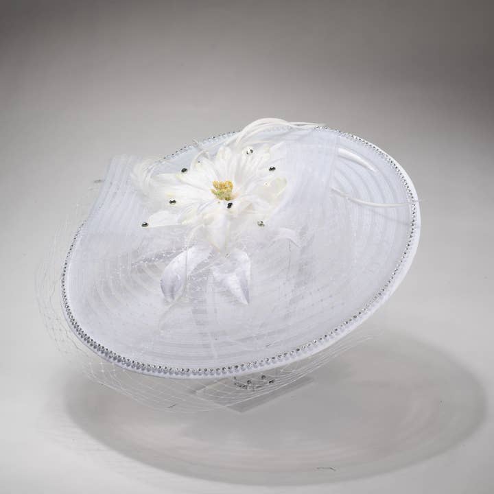 KaKyCo - Vendita all'ingrosso Fascinator - Donna - Fascinator in crinolina con velo/crinolina/piuma | AJ675H7