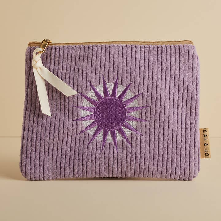 cai & jo - Wholesale Pouch - Women's - Corduroy Pouch in Lavender0