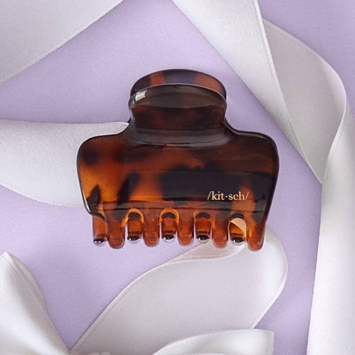 KITSCH - Wholesale Hair Clip - Women's - Holiday Recycled Plastic Claw Clip 1pc - Tort2