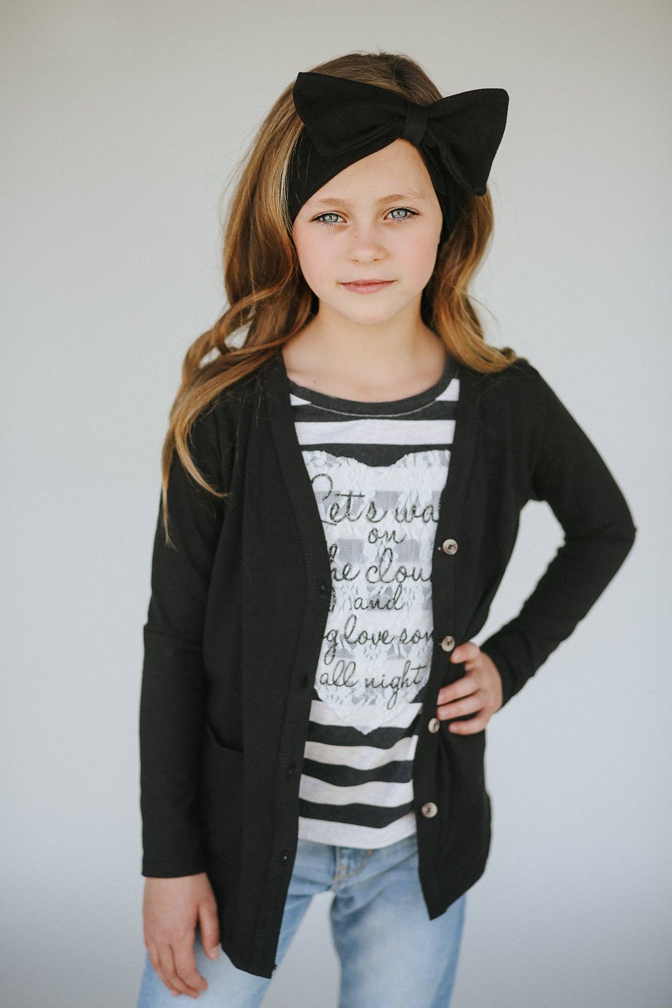 Navy Fields – Engroshandel Cardigan - Børn – Sort Cardigan2