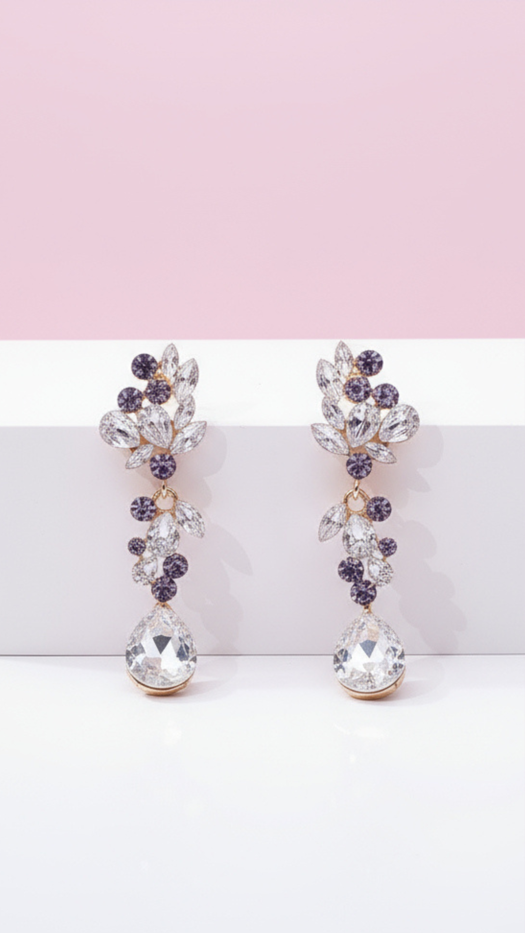 Arya Jewellery Wholesale – wholesale Dangle earrings – Cluster Teardrop Crystal Drop & Dangle Earrings0