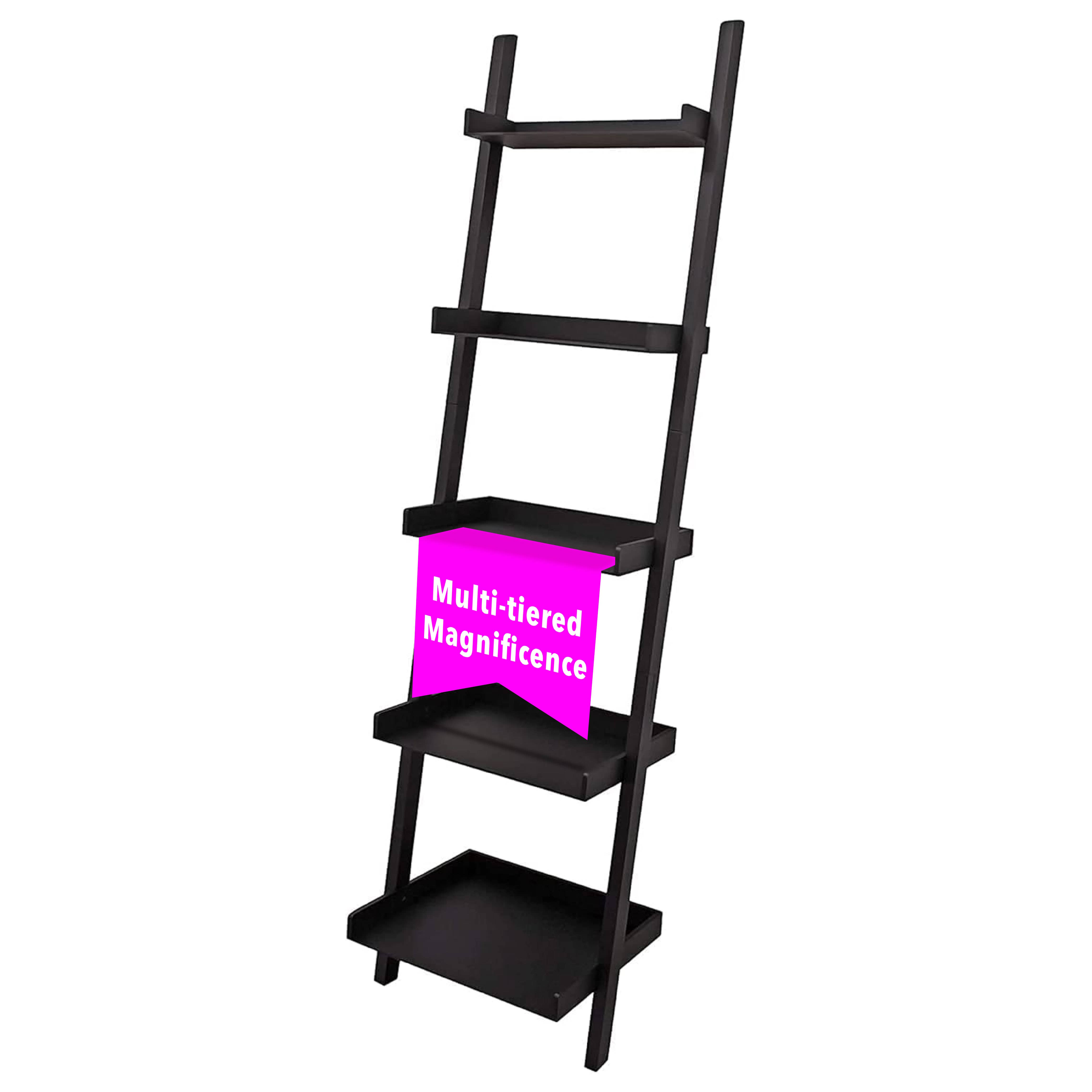 Kiera Grace - Wholesale Free Standing Shelf - Kiera Grace Providence Hadfield 5 Tier Ladder Leaning Shelf11