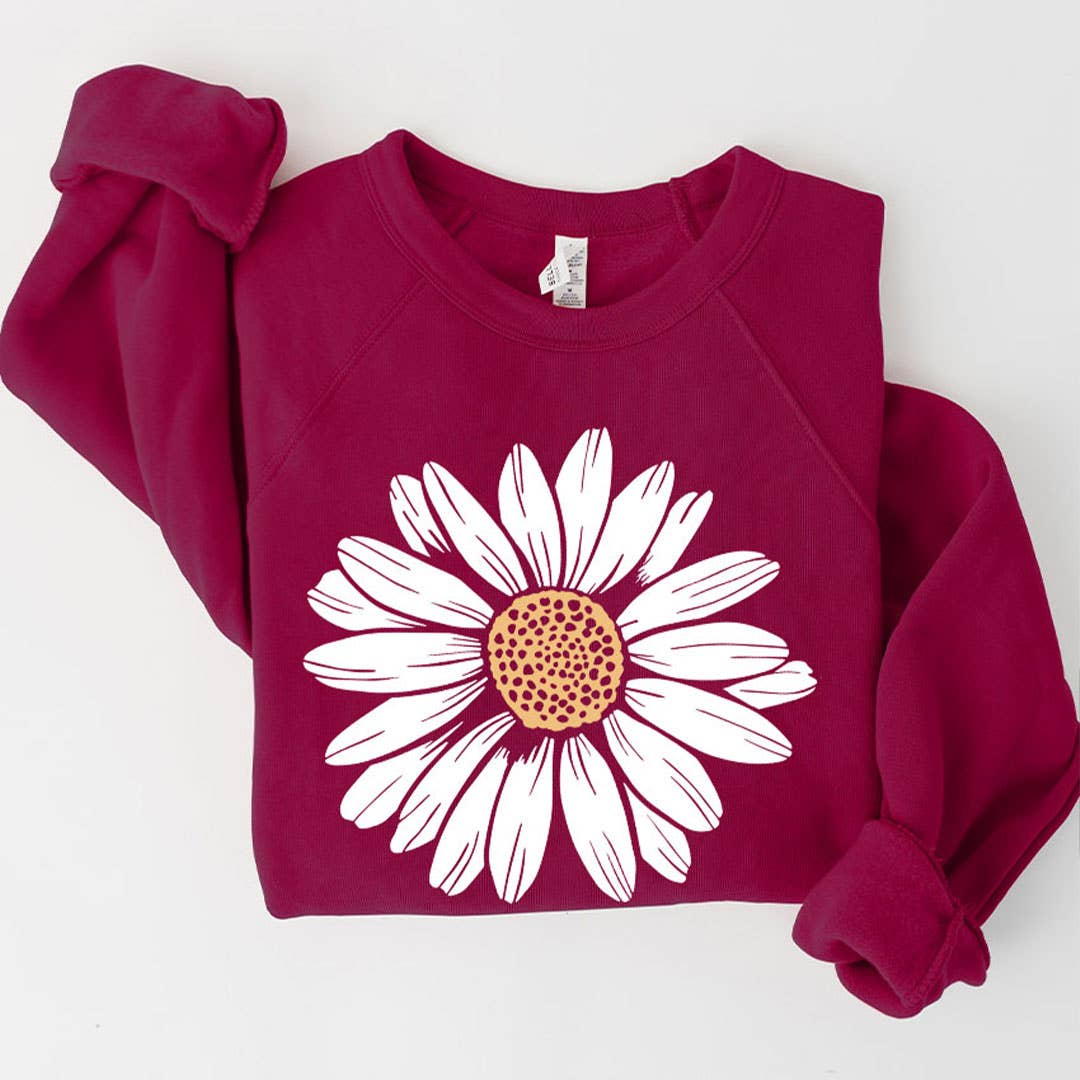 Kissed Apparel - Wholesale Graphic Sweatshirt - Women's - Daisy Flower Spring Floral Summer Blossom Bloom Sweatshirt6