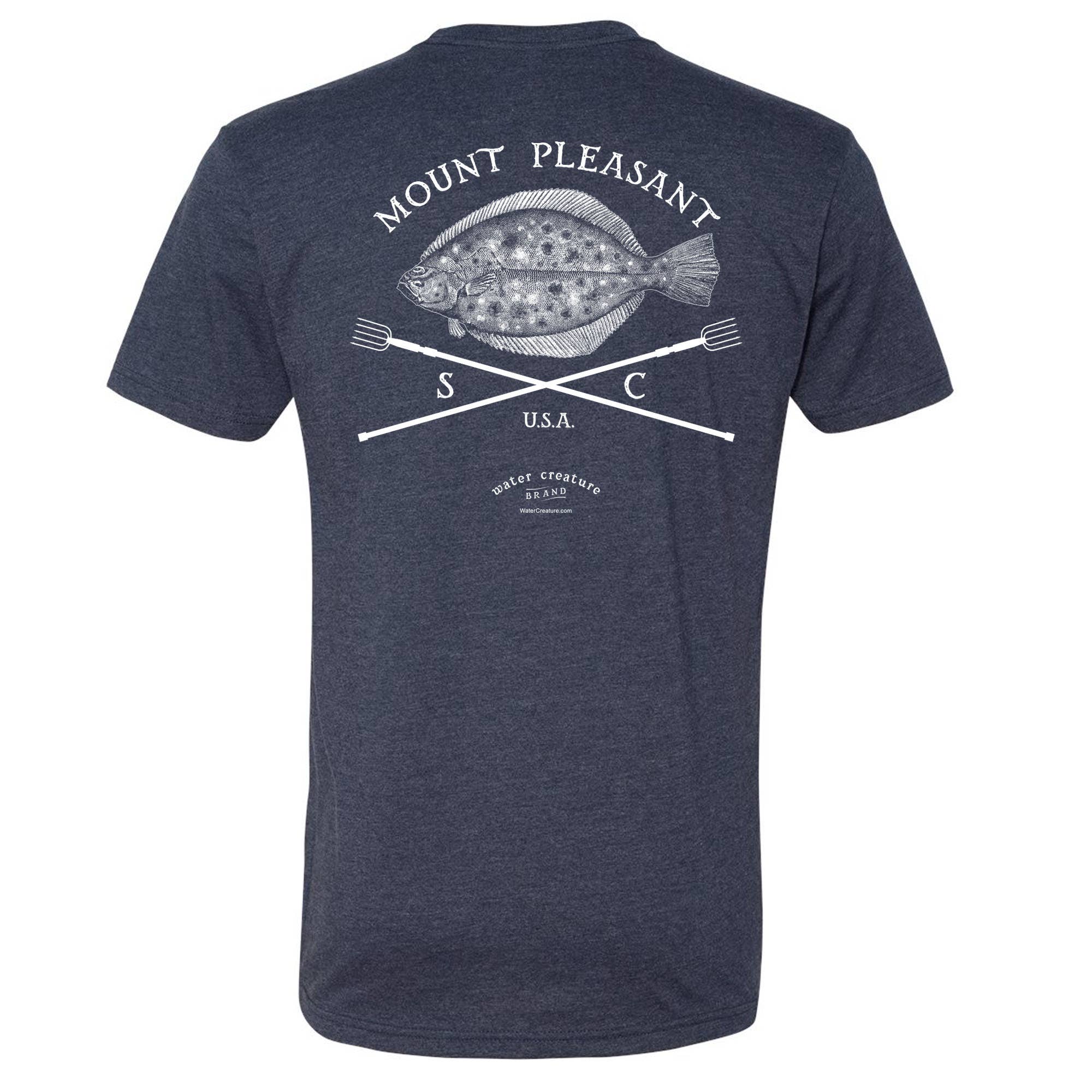 Heather Navy Flundra Gigs, Fiskeskjorta, Anpassningsbar Plats för wholesale på Faire2