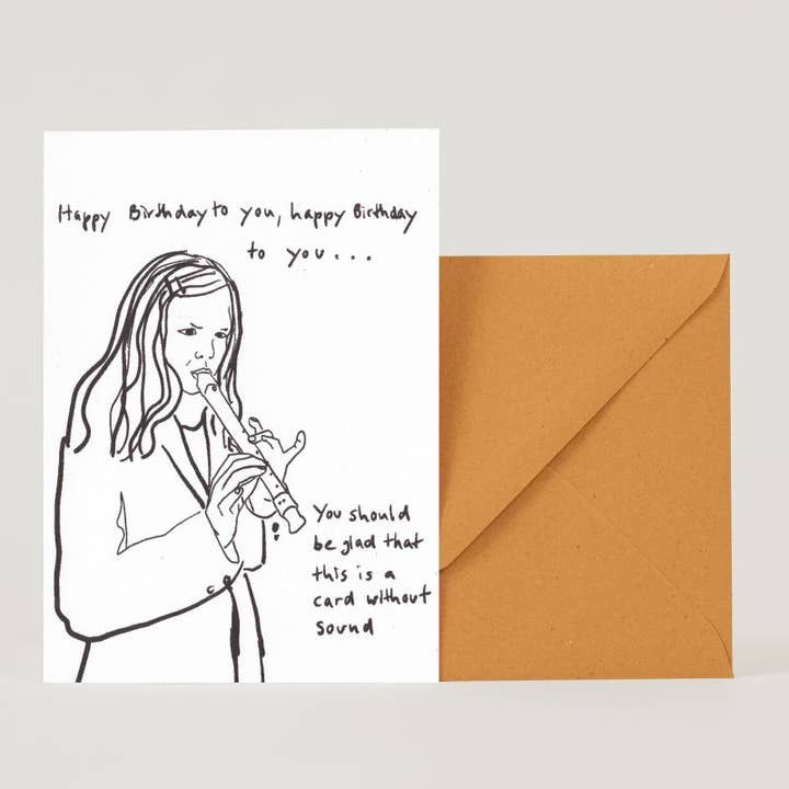 Carte pliante, carte de joyeux anniversaire, pas de son pour la vente par superjujupress