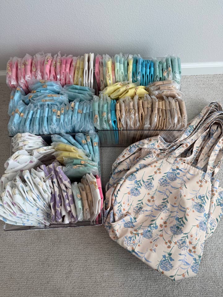 Bulk makeup bags and totes- 148 for wholesale by The Wildflower Company