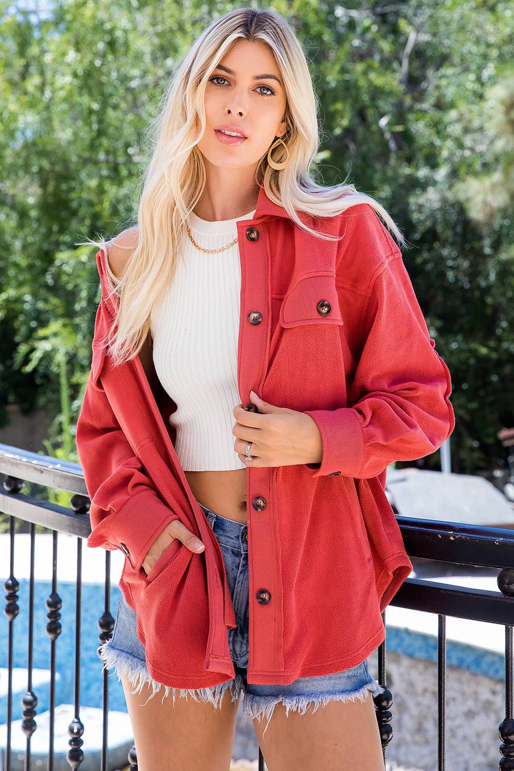 Sweet Lovely by Jen - Wholesale Shirt Jacket/Shacket - Women's - SOFT COZY WASHED SHACKET10