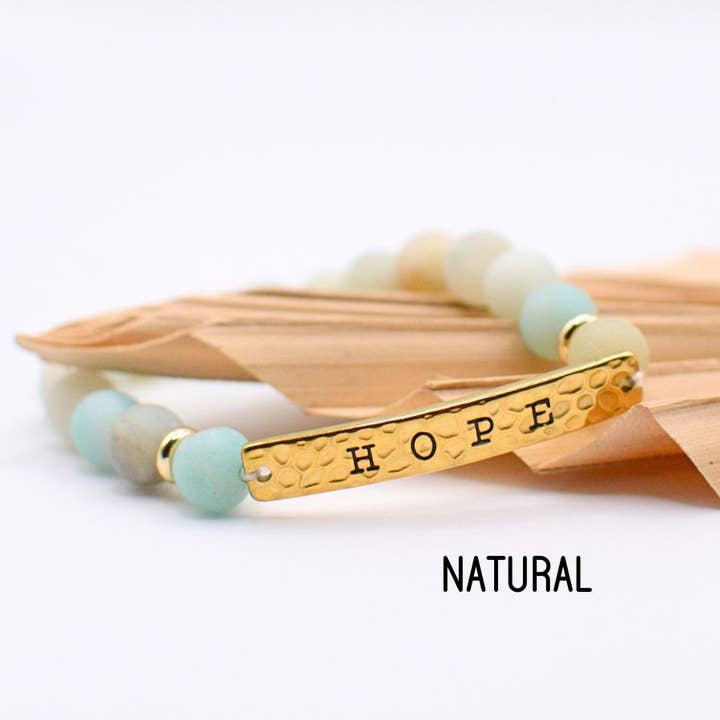 Two and Crew - Wholesale Beaded Bracelet - HOPE stone Bible inspirational religious bracelet jewelry
