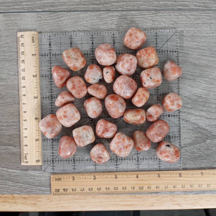 Keystone Crystals - Wholesale Spiritual Stone/Crystal - Sunstone Tumbled Stones Sold by the 1 Pound Bag4