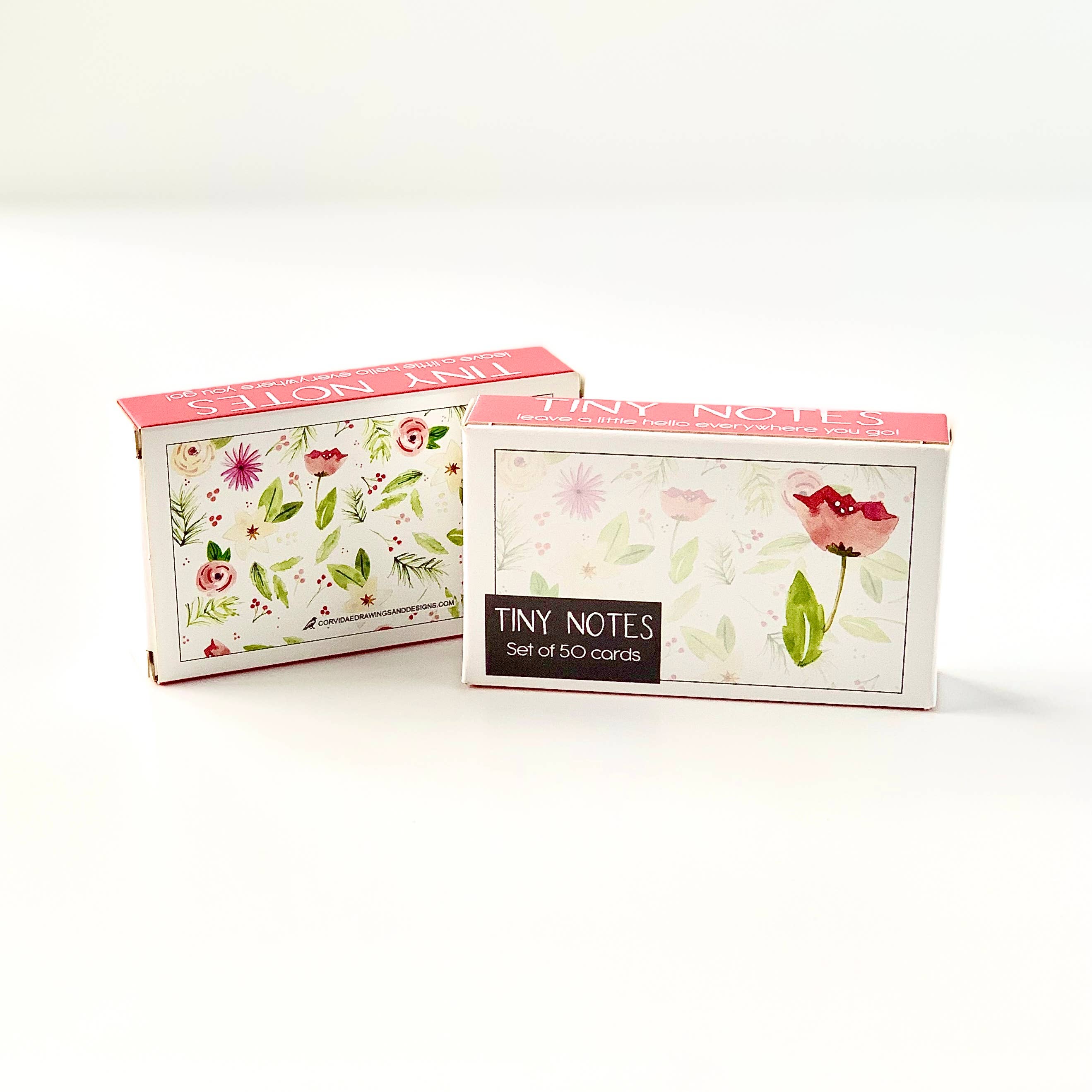 Corvidae drawings & designs - Wholesale Stationery/Notecard Set - Flower Tiny Notes