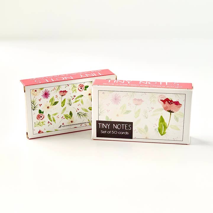 Corvidae drawings & designs - Wholesale Stationery/Notecard Set - Flower Tiny Notes0