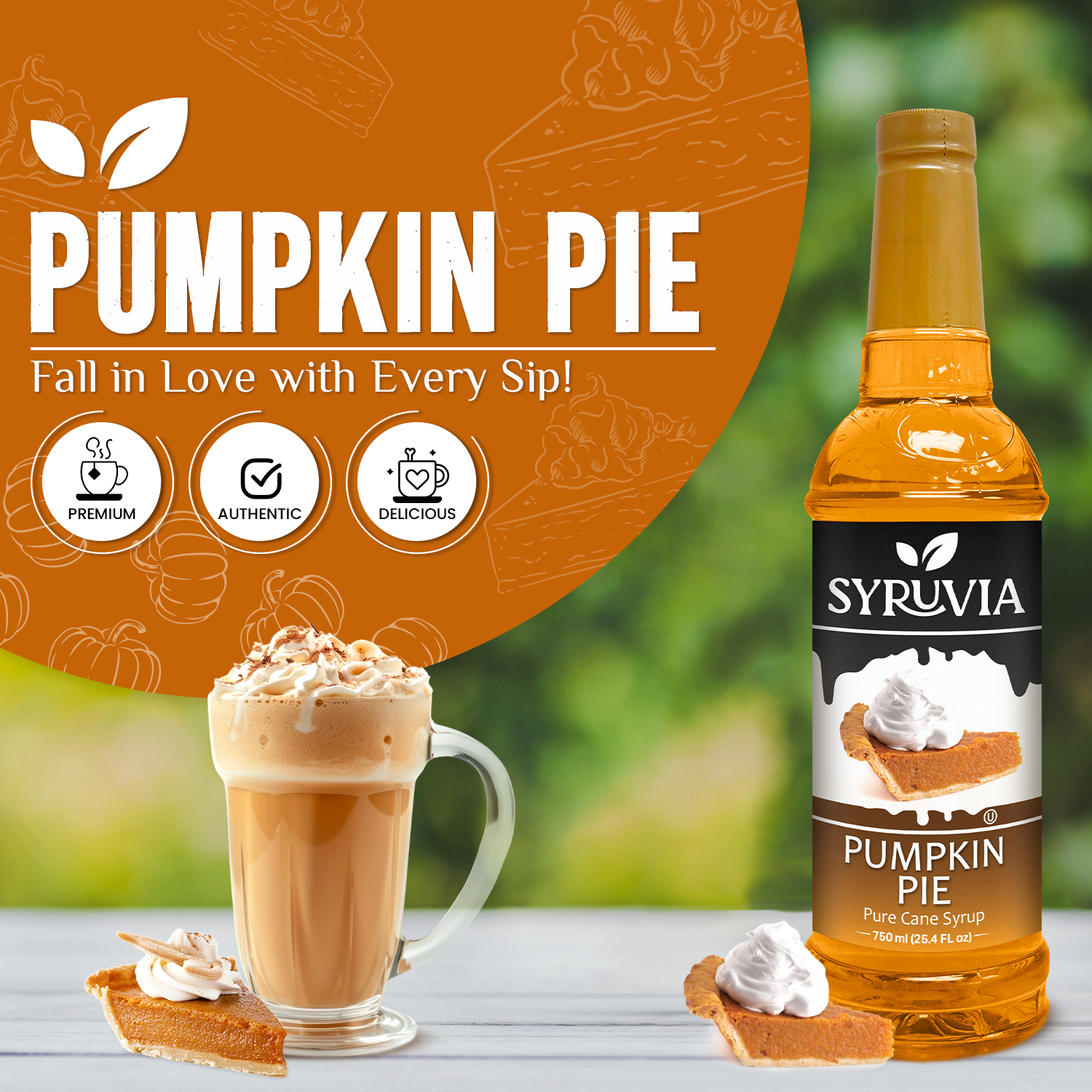 Syruvia - Wholesale Flavored Syrup - Pumpkin Pie Syrup1