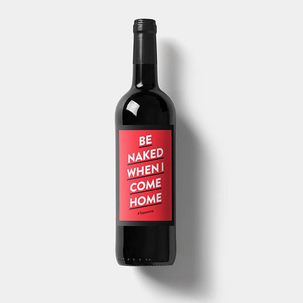 Be Naked Wine Label for wholesale by Typewine