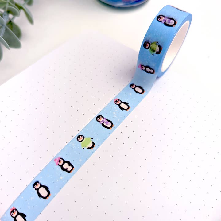 Penguin Washi for wholesale by Peach and Mimi