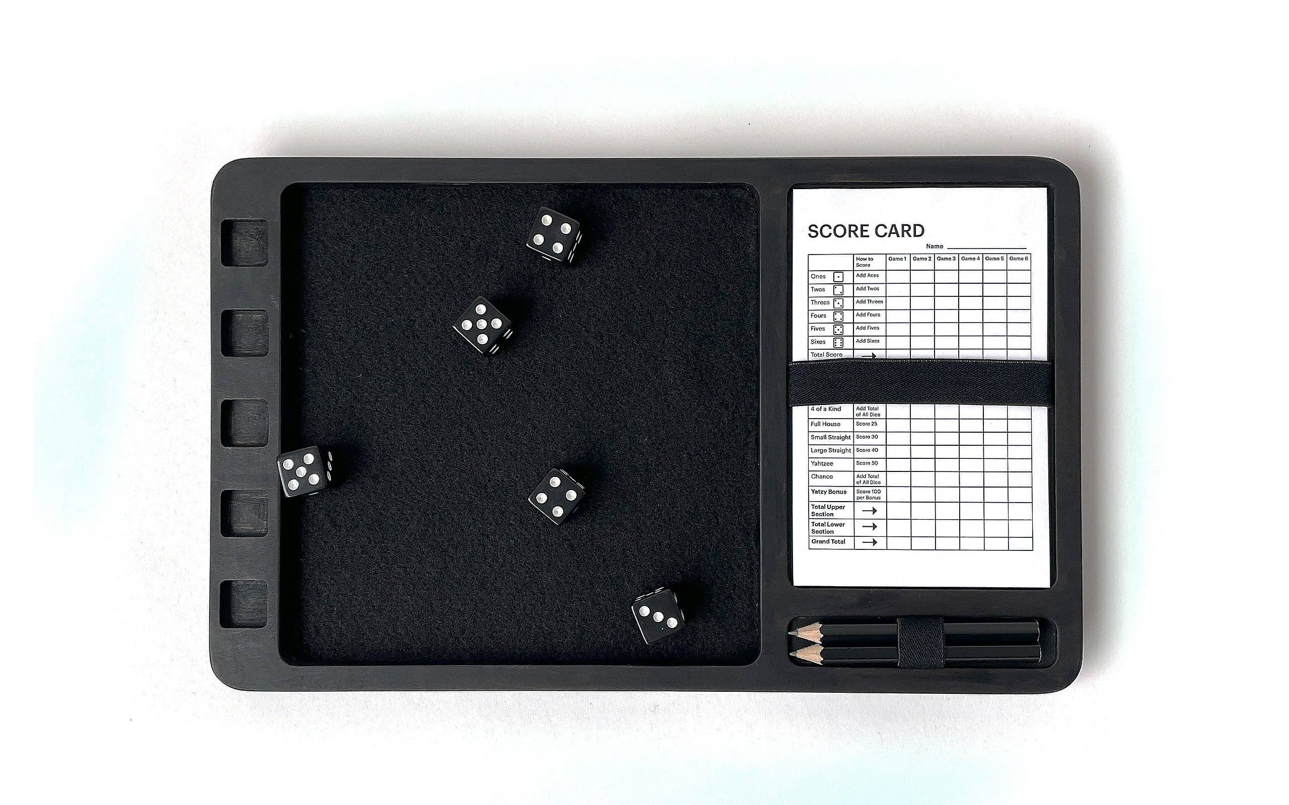 Fire Road - Vente Dé - Plateau à Dés Classique – Plateau en Bois & Plateau en Feutre pour Yahtzee11