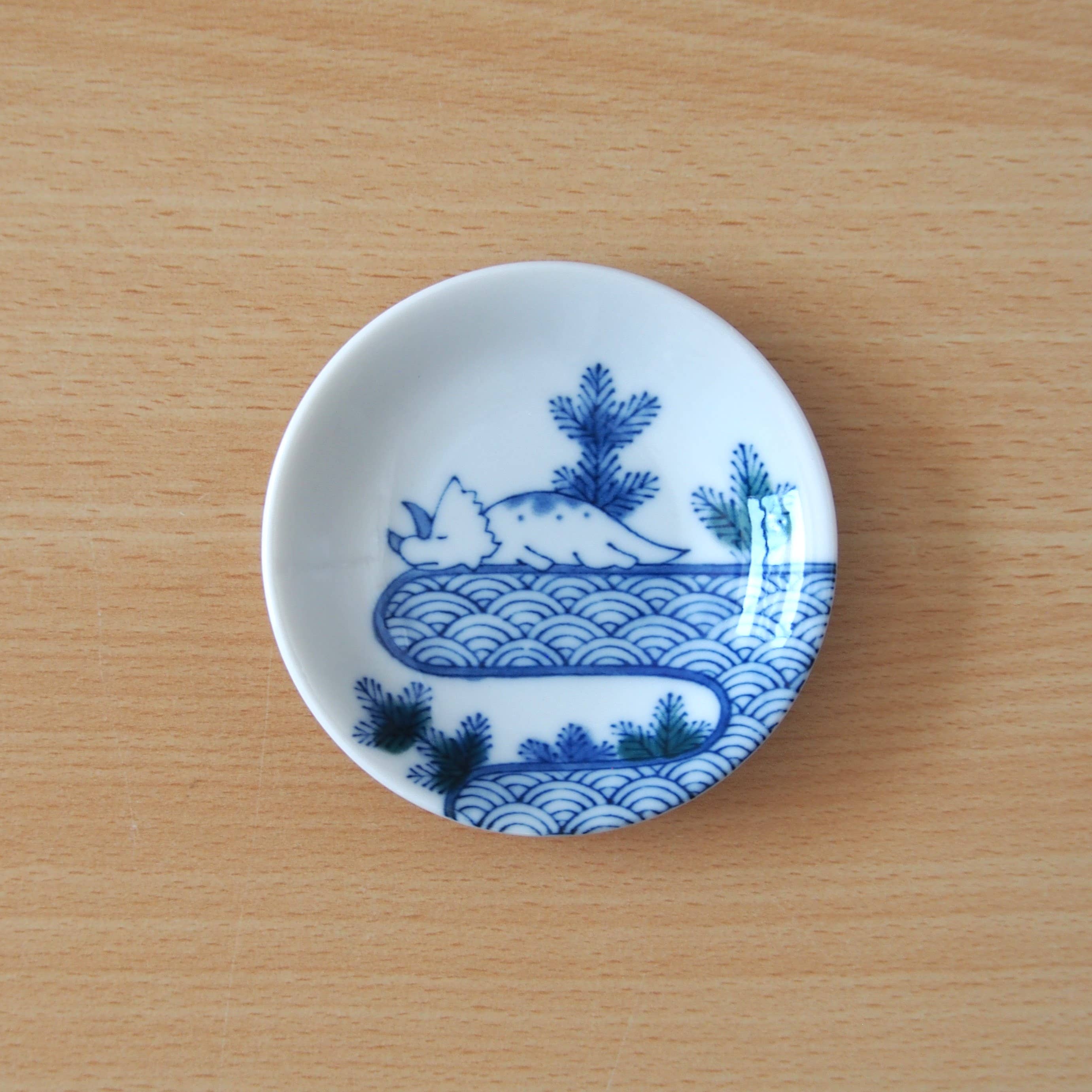 Sensui – wholesale Dinner plate – Japanese Dinosaur Small Plate11