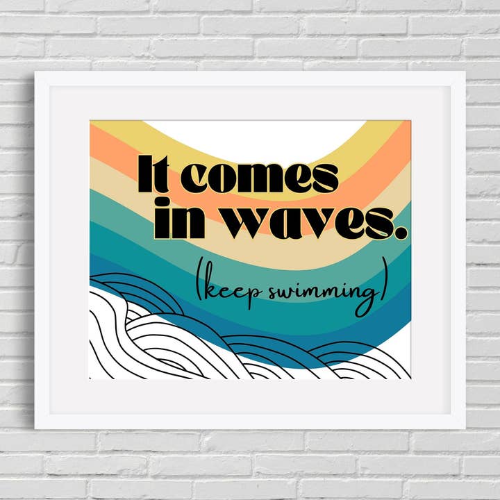 Kunsttryk | Vægdekoration | Giclée | 10 x 8 | Det kommer i bølger for engroshandel hos In Blue Handmade