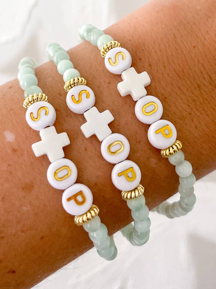 Stop & Pray Bracelet for wholesale by Cola Stacks