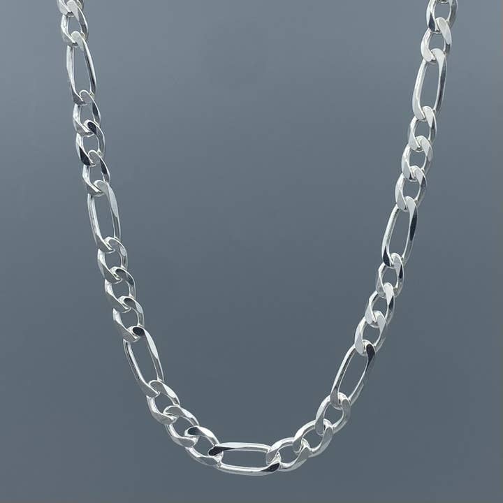5 mm Sterling Sølv Figaro Kæde for engroshandel hos Something Silver