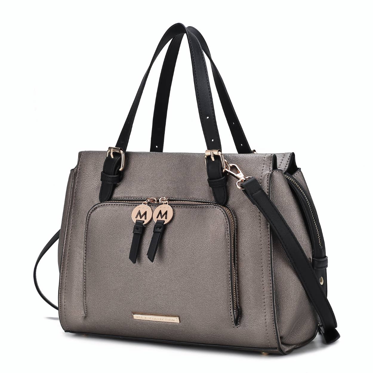 MKF Collection - Wholesale Satchel - Women's - Elise Vegan Leather Color-Block Women Satchel Bag by Mia k10