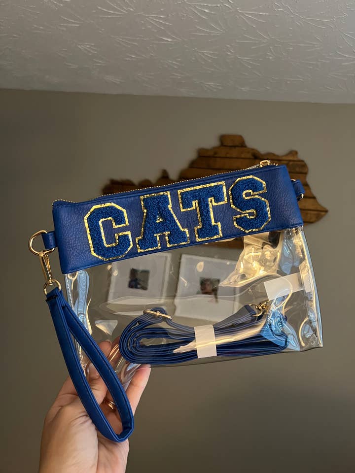 CATS Clear Game Day purse for wholesale by Perfectly Pressed KY