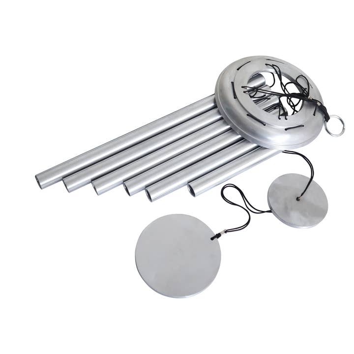 Gepersonaliseerde 30 Inch Aluminium Windgong Zilverkleurige Afwerking voor wholesale door Dollond & Co.