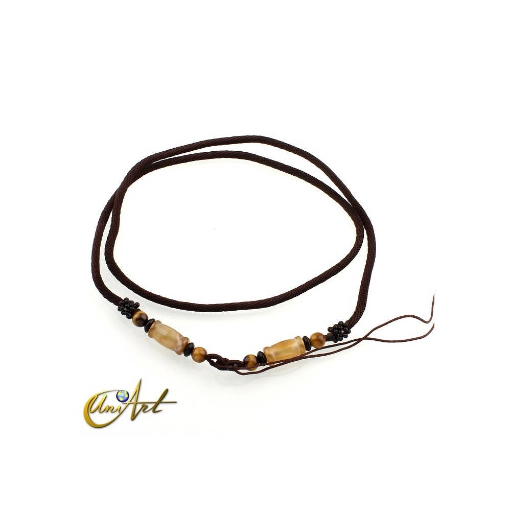 UniArt - Wholesale Beaded/Pearl Necklace - Cord with Agate and Tiger Eye2