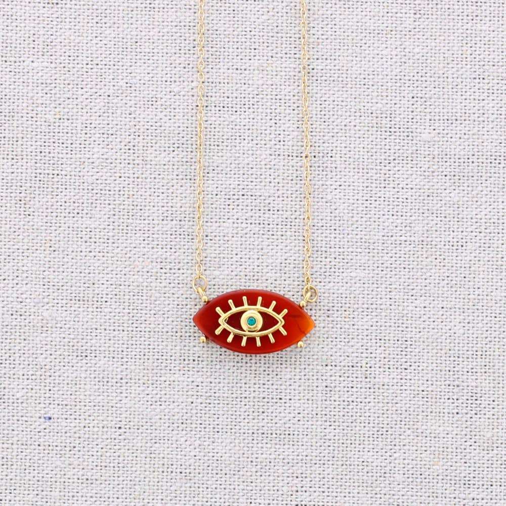 Sonata - Wholesale Pendant/Charm Necklace - Necklace: Steel Pendant, Eye, Stone, Crystals...2