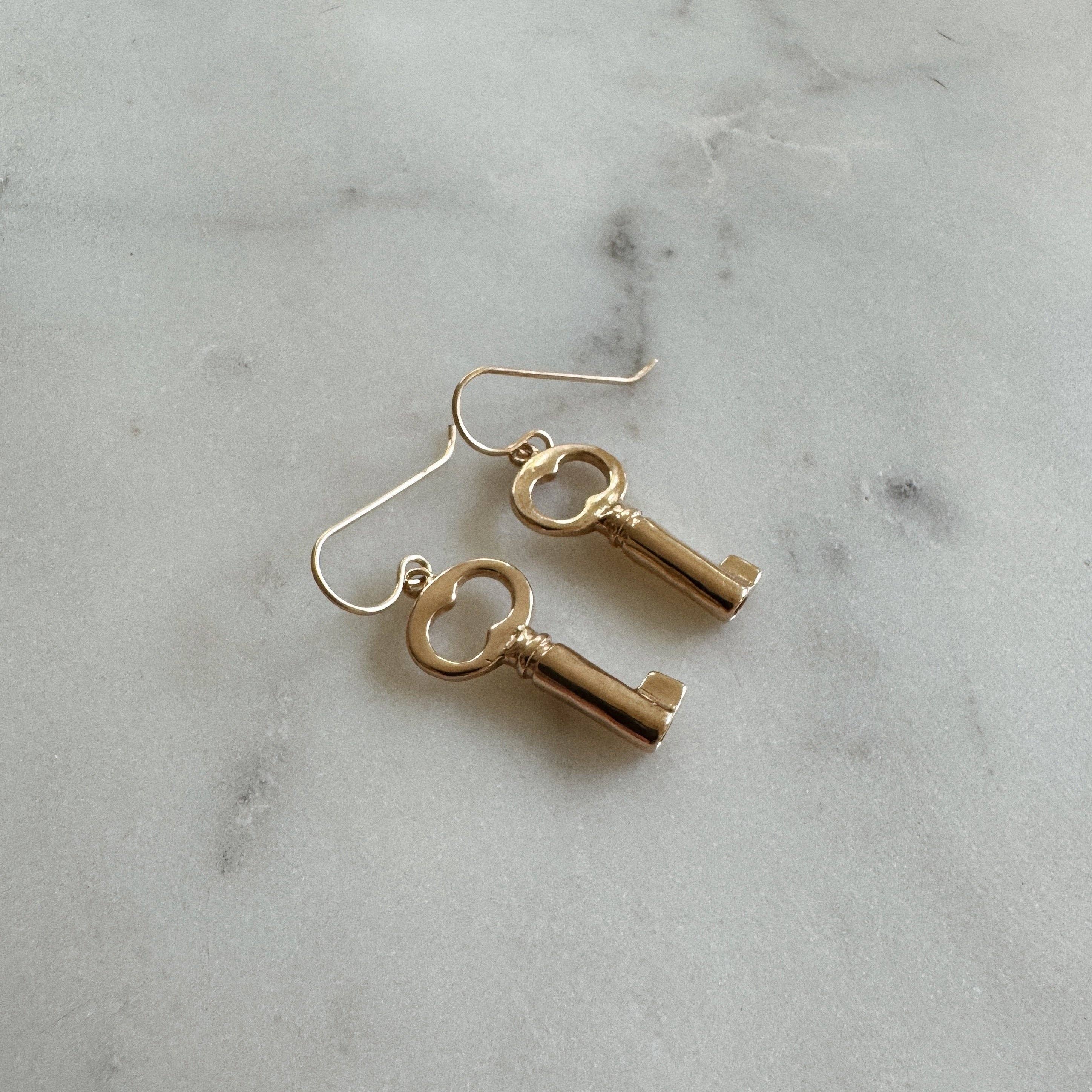 Mimosa Handcrafted - Vente Boucles d'oreilles pendantes - BOUCLES D'OREILLES CLÉS0