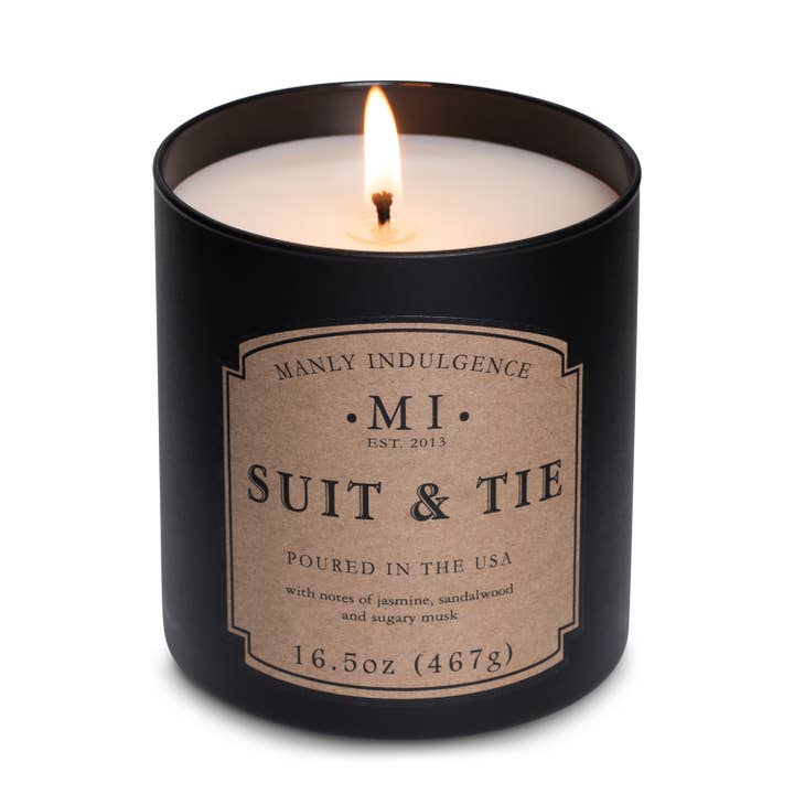 MVP Group International INC - Wholesale Jar/Filled Candle - Manly Indulgence Classic Suit & Tie, 16.5 oz