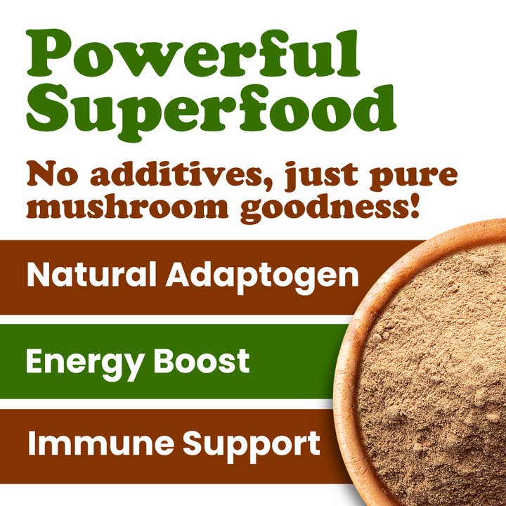 Food To Live – wholesale Protein-/superfoodpulver – Ekologisk Six-Stars Svampmix - 6 Pulverblandning med Shiitaki, Cordyceps, Turkey, Chaga, Reishi, Lion's. Perfekt för matlagning, smoothie och kaffe - av Food To Live5
