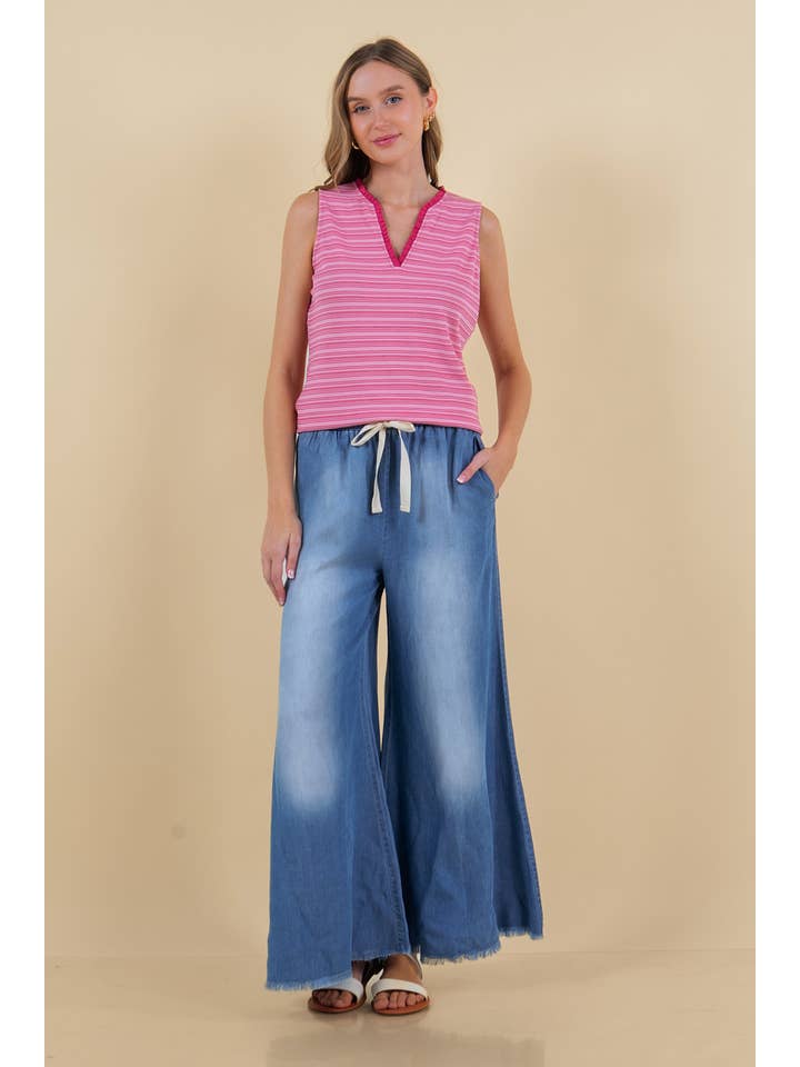 WIDE LEG DENIM PANTS- 8702P for wholesale on Faire3