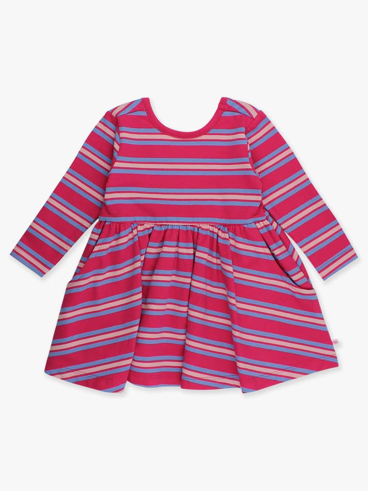 Pink Girls Very Berry & Periwinkle Blue Stripe Knit Long Sleeve Twirl Dress
for wholesale on Faire9
