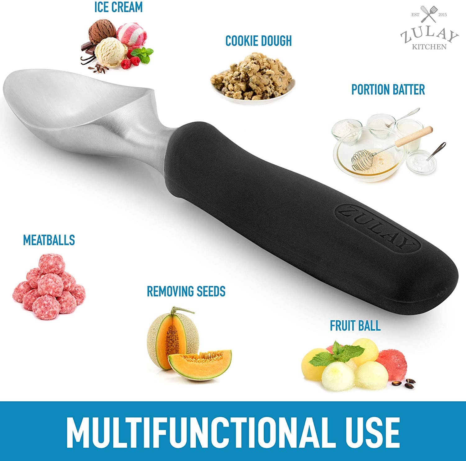 Zulay Kitchen - Wholesale Ice Cream Scoop - Ice Cream Scoop - Stainless Steel With Non Slip Handle29